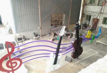 音符雕塑 電鍍現(xiàn)代小品 公園雕塑