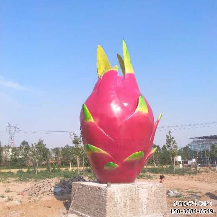 古銅色火龍果雕塑 大型城市雕塑 商業街擺件
