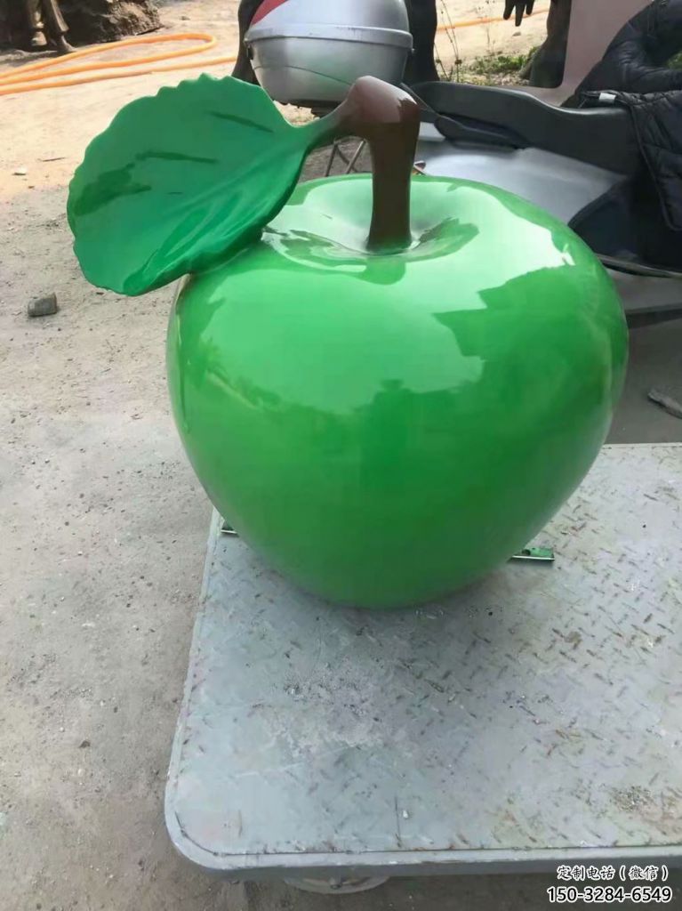 農(nóng)村蘋果雕塑 抽象藝術(shù)水果雕塑 烤漆果蔬雕塑