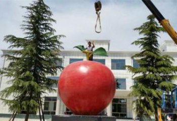 大型蘋果雕塑 歐式步行街水果雕塑 彩繪果蔬雕塑