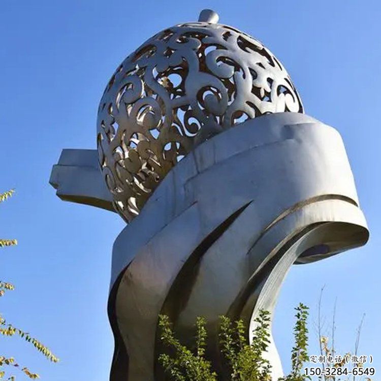 鏤空雪梨雕塑 廣場(chǎng)水果雕塑 門口小品