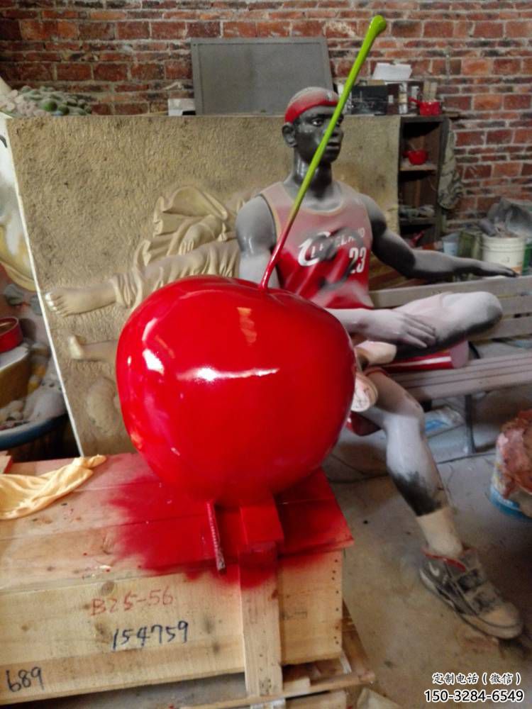 烤漆櫻桃雕塑 鋼管景觀水果雕塑 室內雕塑