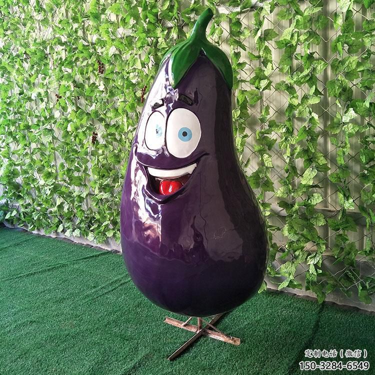 酒店茄子雕塑 庭院仿真雕塑 彩繪小品