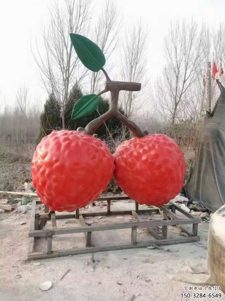 店門口荔枝雕塑 創(chuàng)意景觀雕塑 仿真擺件