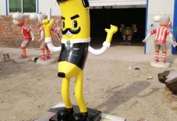 創(chuàng)意香蕉雕塑 步行街店門口雕塑 水果小品