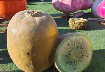 大門口獼猴桃雕塑 發(fā)光公園水果雕塑 仿真雕塑
