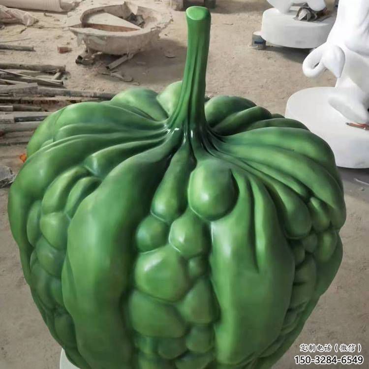 農(nóng)村苦瓜雕塑 抽象藝術蔬菜雕塑 烤漆瓜果雕塑