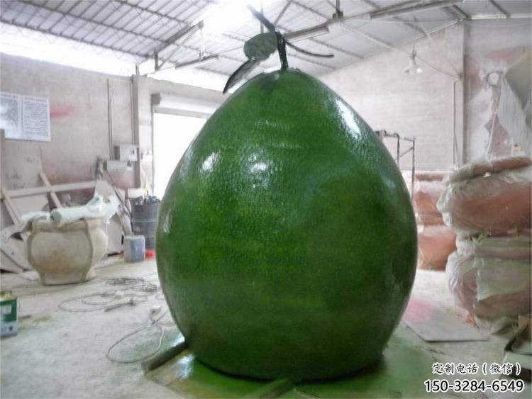 別墅區柚子雕塑 大型別墅區水果雕塑 仿真果蔬雕塑