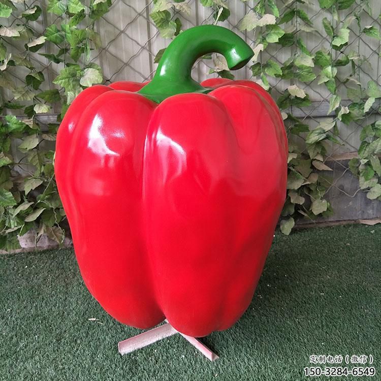 抽象青椒雕塑 店門口彩繪雕塑 步行街擺件