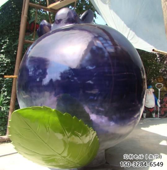 彩繪藍(lán)莓雕塑 仿真雕塑 步行街?jǐn)[件