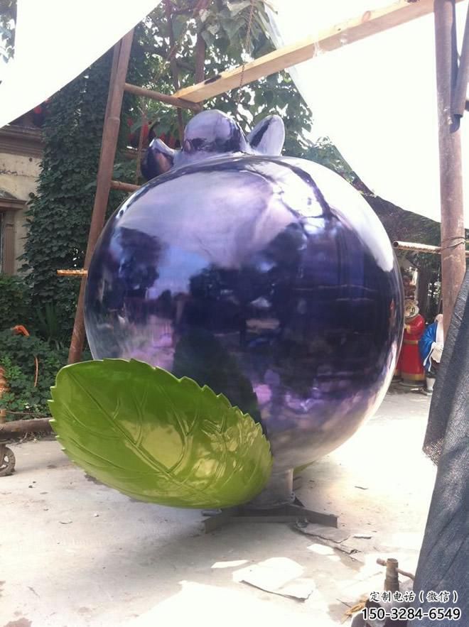 抽象藍莓雕塑 店門口彩繪雕塑 步行街擺件