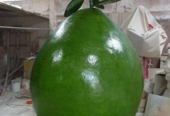 村口柚子雕塑 啞光景觀水果雕塑 公園果蔬雕塑