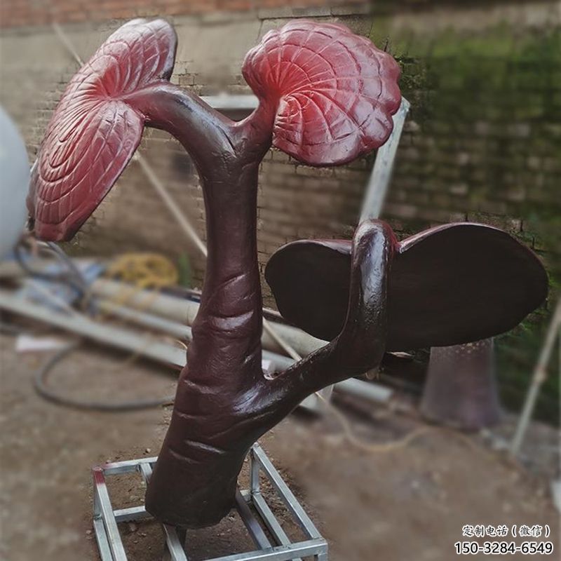 酒店靈芝雕塑 景觀美陳果蔬雕塑 現(xiàn)代植物雕塑