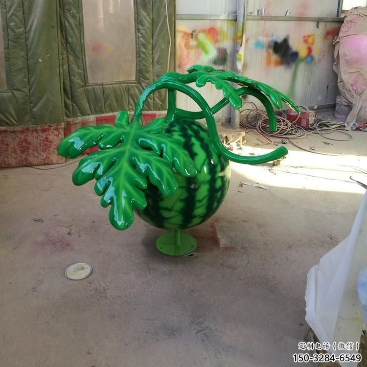 園林西瓜雕塑 大型果蔬雕塑 中式水果雕塑