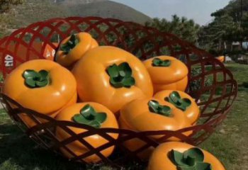 彩繪柿子雕塑 大型城市雕塑 商業(yè)街擺件