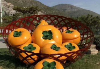 城市柿子雕塑 風景區彩繪雕塑 抽象擺件