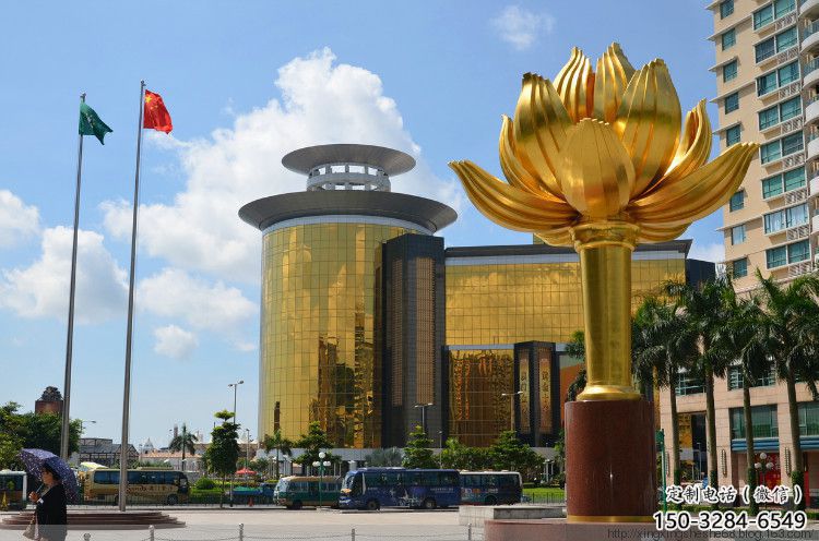 別墅區(qū)紫荊花雕塑 大型別墅區(qū)花朵雕塑 剪影花卉雕塑