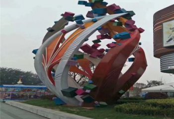 創意樹葉雕塑 啞光植物雕塑 公園花卉雕塑