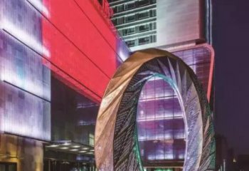 街頭精神堡壘雕塑 大型別墅區(qū)標識雕塑 鋼管文化雕塑