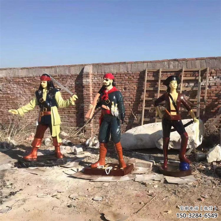 街道海盜雕塑廠 現(xiàn)代景觀動漫雕塑 彩繪卡通雕塑