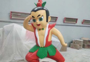 彩繪葫蘆娃雕塑廠 卡通雕塑 步行街擺件