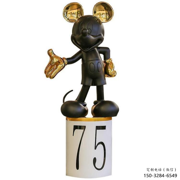 抽象唐老鴨雕塑 啞光卡通雕塑 室內動漫雕塑