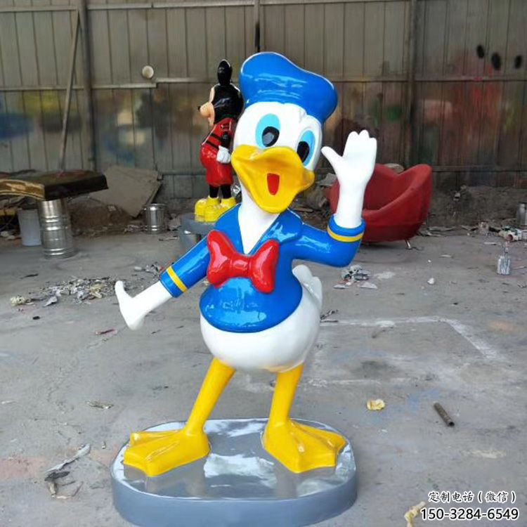 創(chuàng)意唐老鴨雕塑 啞光卡通雕塑 公園動漫雕塑