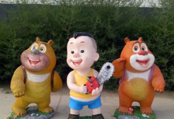 抽象大頭兒子雕塑 店門口彩繪雕塑 步行街?jǐn)[件