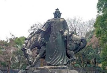 創(chuàng)意岳飛雕塑 鑄銅名人雕塑 公園肖像雕塑