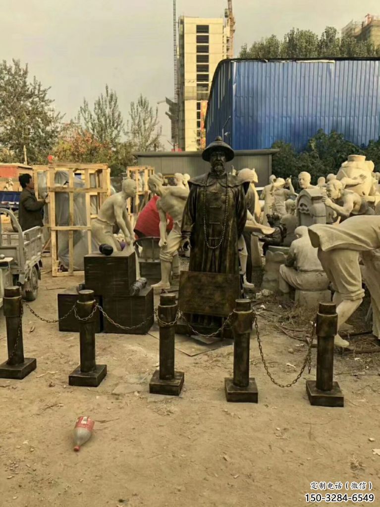 青銅林則徐雕塑 歐式步行街名人雕塑 大型商場肖像雕塑