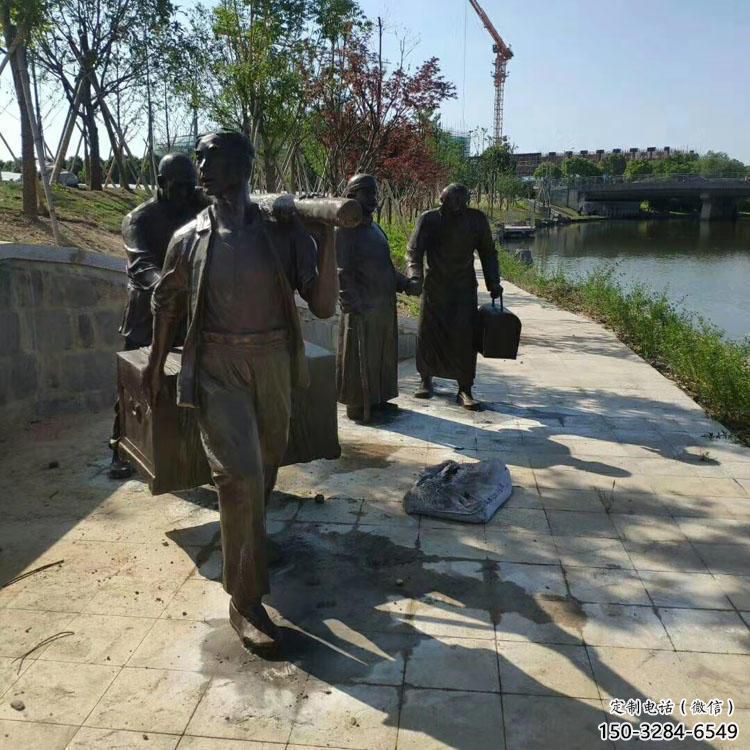 園林漁民雕塑 城市廣場雕塑 步行街擺件