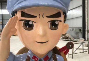 大型武警雕塑 鍛造青銅警察雕塑 房地產戰士雕塑