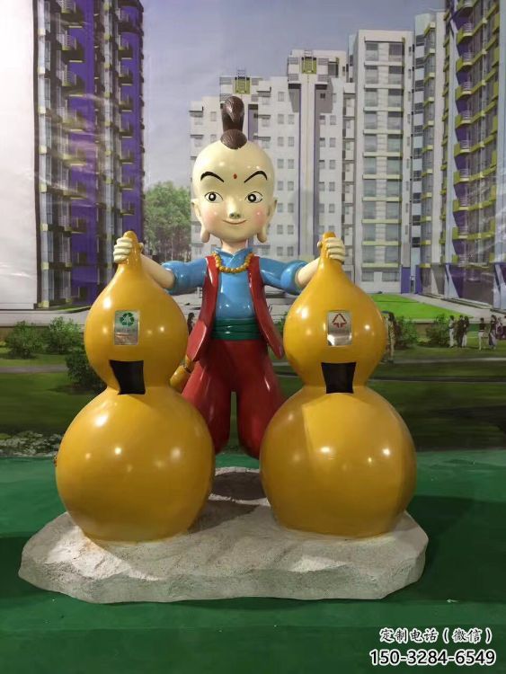 濟公雕塑 仿真景觀擺件 烤漆工藝雕塑