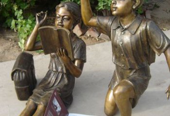 小孩子雕塑 景觀美陳兒童雕塑 噴漆童趣雕塑