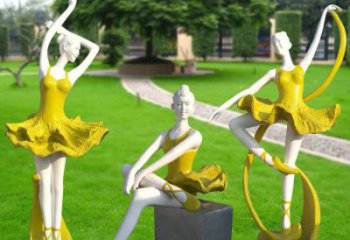 草地跳舞雕塑 現(xiàn)代校園舞者雕塑 大型女孩雕塑