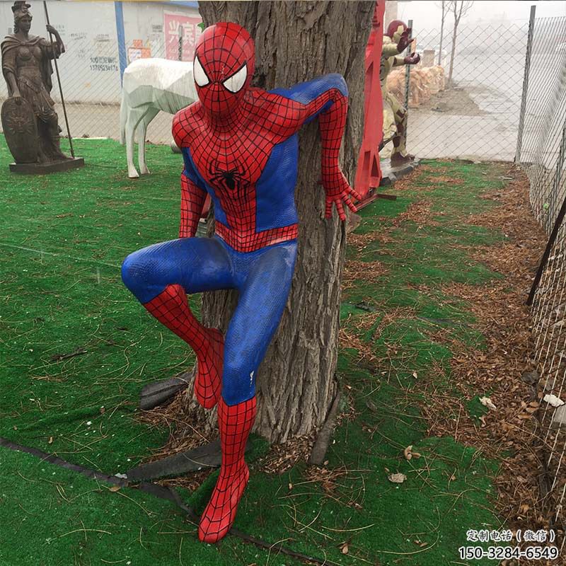 卡通蜘蛛俠雕塑 店門口園林雕塑 動漫小品