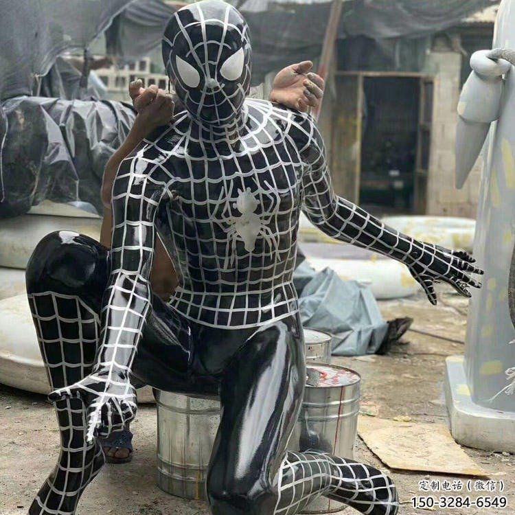 商業(yè)街蜘蛛俠雕塑 售樓處雕塑 卡通擺件