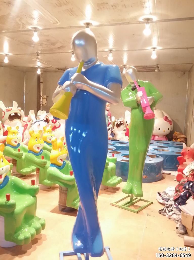 房地產吹拉彈唱雕塑 剪影音樂雕塑 鍛造音樂人雕塑