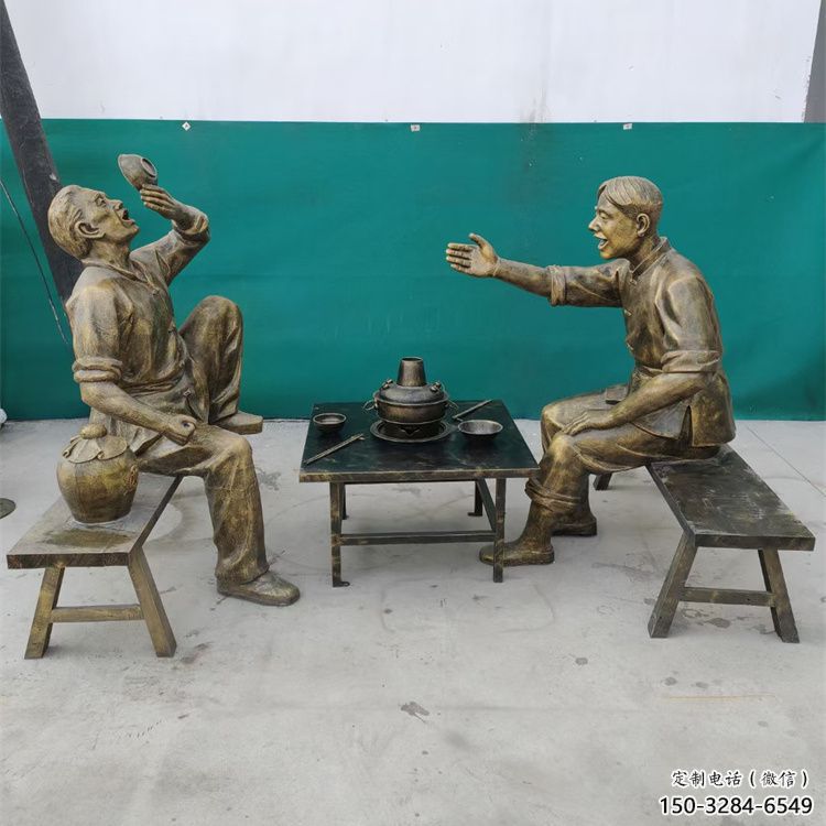 街道火鍋雕塑 現代小吃雕塑 彩繪民俗文化雕塑