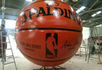 現代籃球雕塑 大型別墅區球體雕塑 彩繪球類雕塑