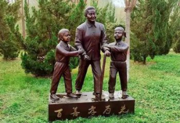 大型孝道雕塑 歐式步行街人物雕塑 彩繪文化雕塑