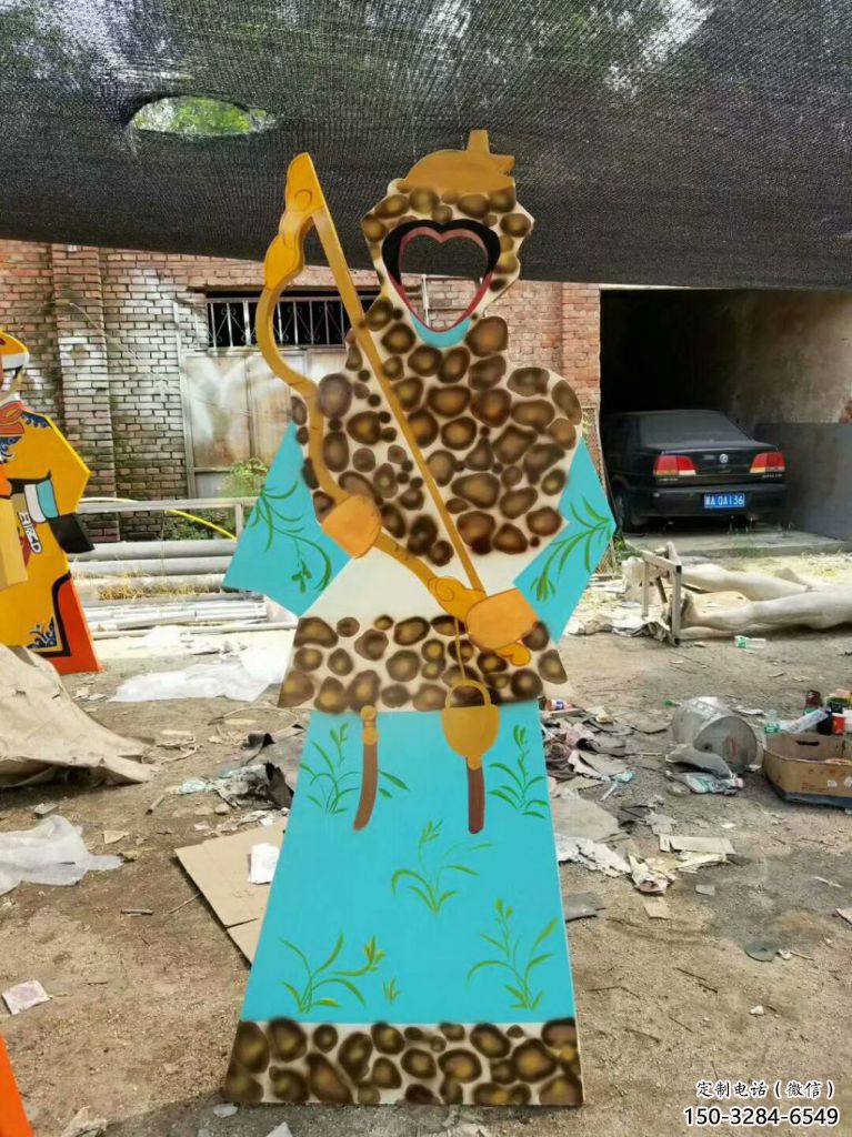 廣場皮影雕塑 抽象雕塑 烤漆傳統雕塑