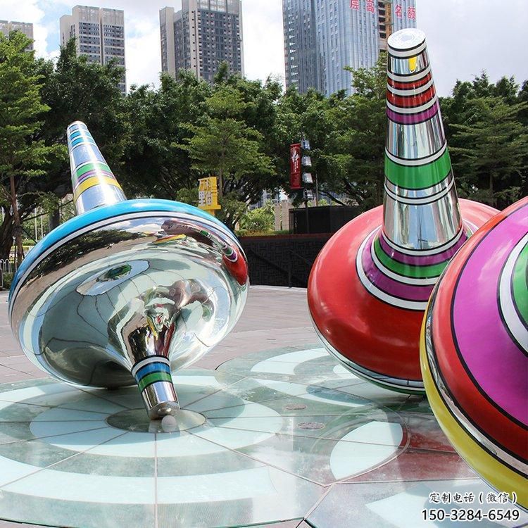 房地產(chǎn)陀螺雕塑 現(xiàn)代景觀雕塑 幾何地標(biāo)雕塑