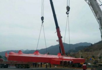 戶(hù)外扇子雕塑 噴漆景觀雕塑 燈光扇形雕塑