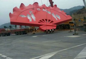 花邊扇子雕塑，廣場(chǎng)不銹鋼雕塑