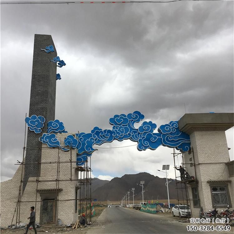 步行街云彩雕塑 游樂場(chǎng)云團(tuán)雕塑 鑄造祥云雕塑