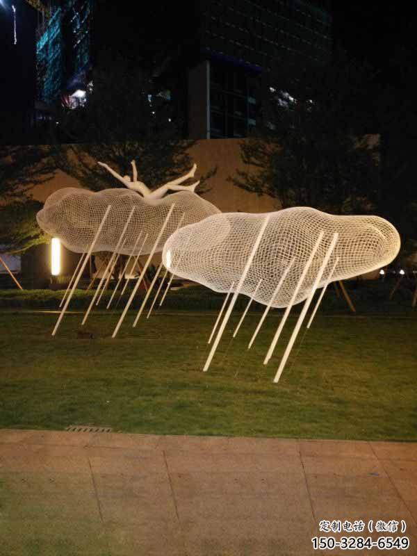 大型商場云彩雕塑 仿真云團(tuán)雕塑 鏡面祥云雕塑