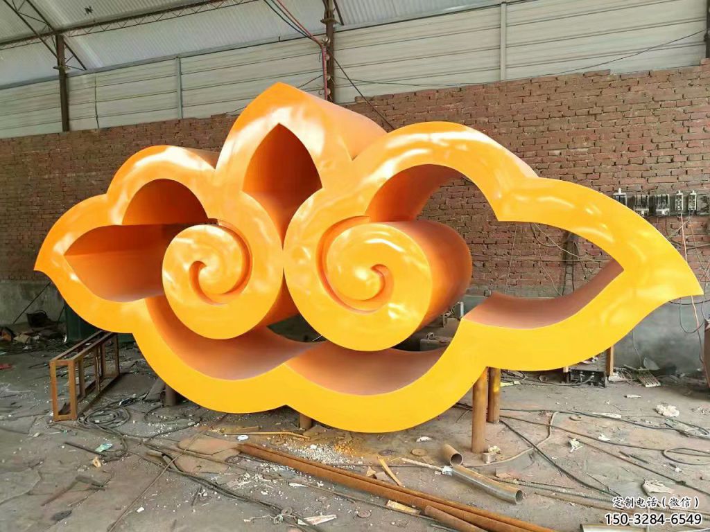 水景云彩雕塑 彩繪剪紙祥云雕塑 現代祥云雕塑