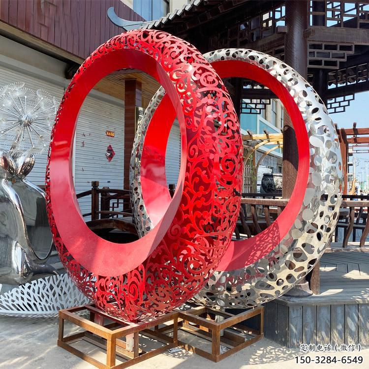 房地產磁鐵雕塑 現代雕塑 幾何u型雕塑