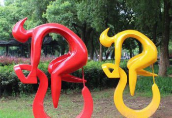 別墅區(qū)自行車(chē)雕塑 大型別墅區(qū)運(yùn)動(dòng)員雕塑 剪影體育雕塑